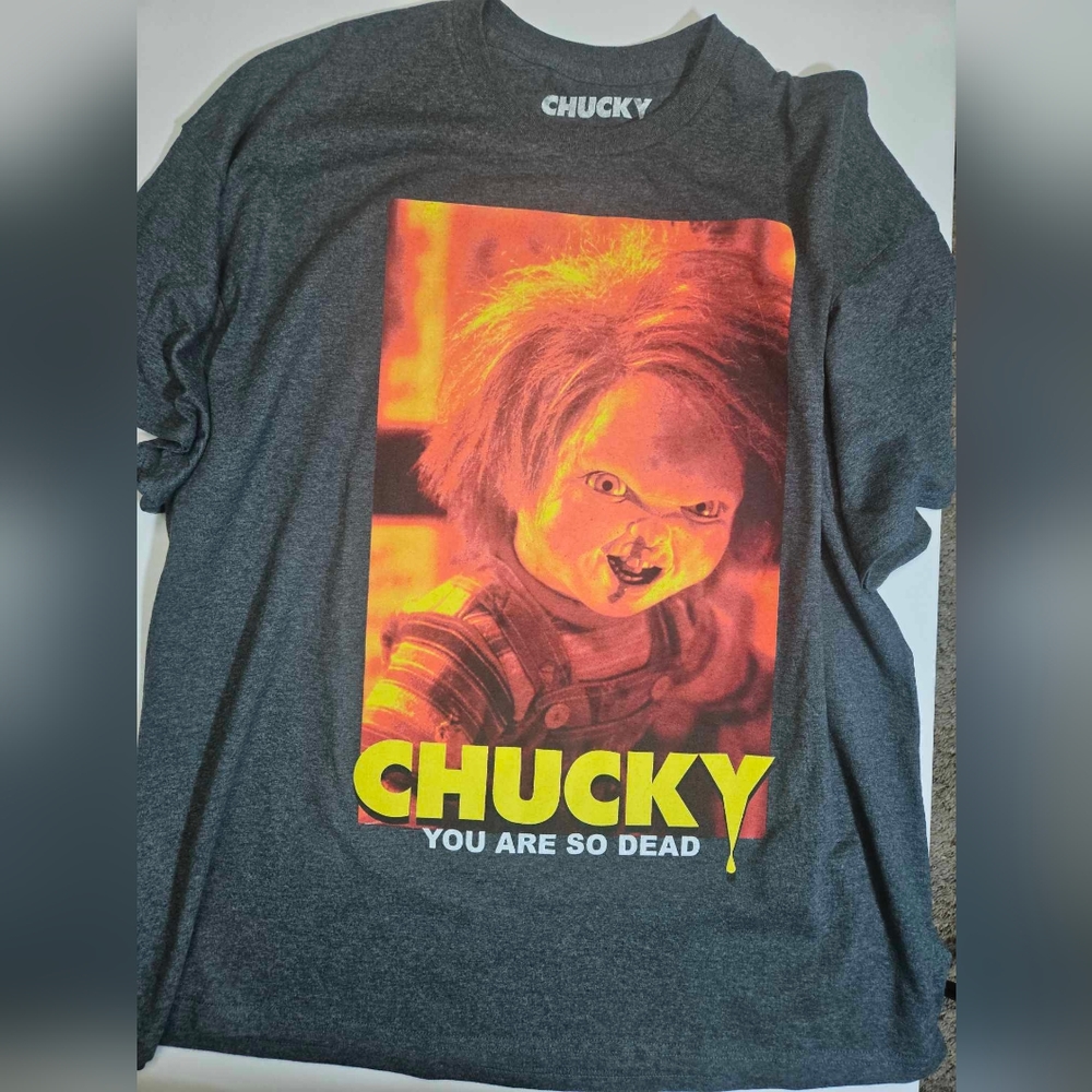 Chucky T-Shirt Mens Universal City Studios Chucky‎ Graphic Halloween Horror Tee